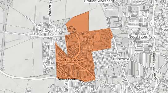 Mietspiegelkarte Magdeburg Neu Olvenstedt